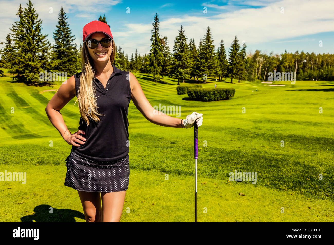 Portrait female golfer hires stock photography and images Alamy