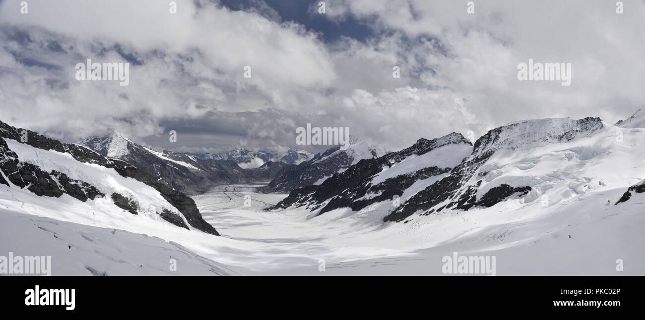 Around Switzerland  - Great Altesh Glacier Stock Photo