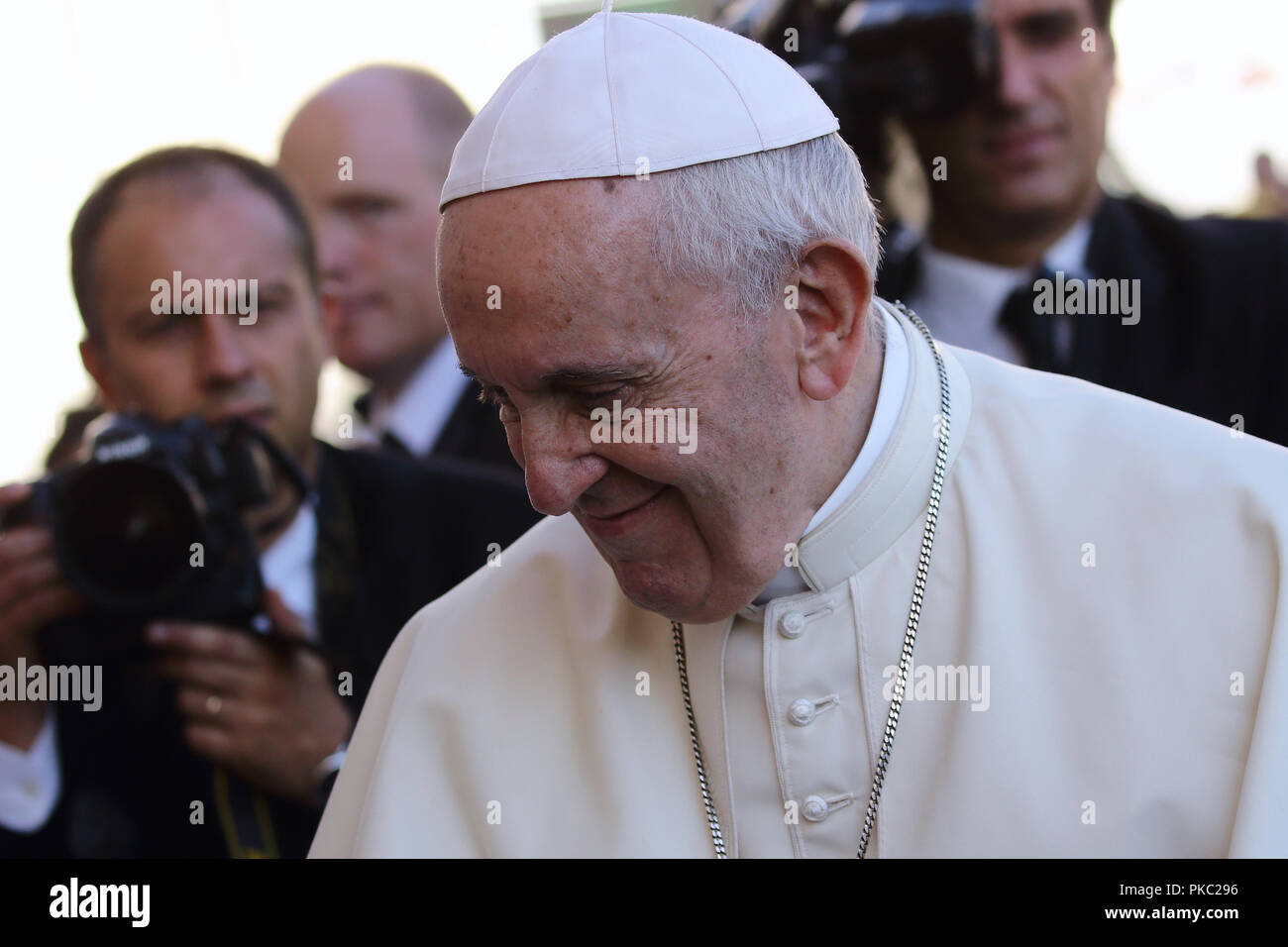 September 12, 2018 - Vatican City (Holy See) POPE FRANCIS during his weekly General Audience in St. Peter's Square at the Vatican. Credit: Evandro Inetti/ZUMA Wire/Alamy Live News Stock Photo