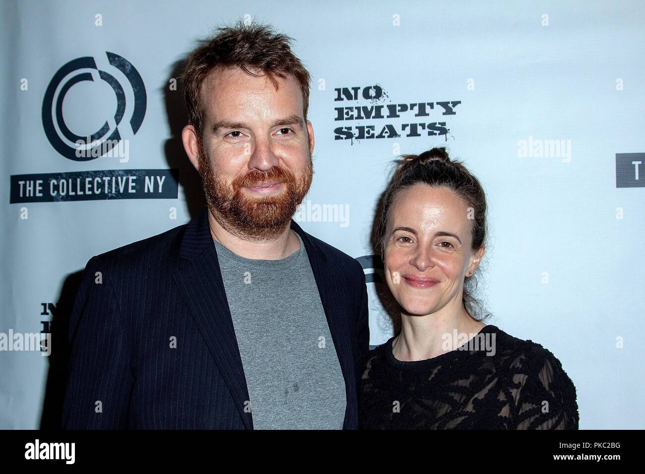 New York, NY, USA. 11th Sep, 2018. David Thigpen, Maria Dizzia at arrivals for HURRICANE PARTY on Broadway Opening Night Party, Hudson Hound, New York, NY September 11, 2018. Credit: Steve Mack/Everett Collection/Alamy Live News Stock Photo