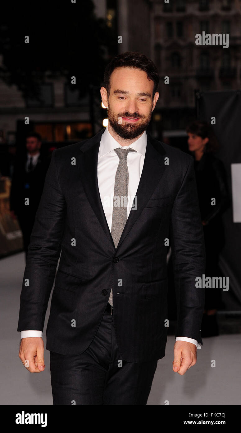 London, UK. 12th Sep 2018. Charlie Cox  attending The WORLD PREMIERE of KING of THIEVES  at The   Vue West  End  Leicester Square London 12th September 2018 Credit: Peter Phillips/Alamy Live News Stock Photo