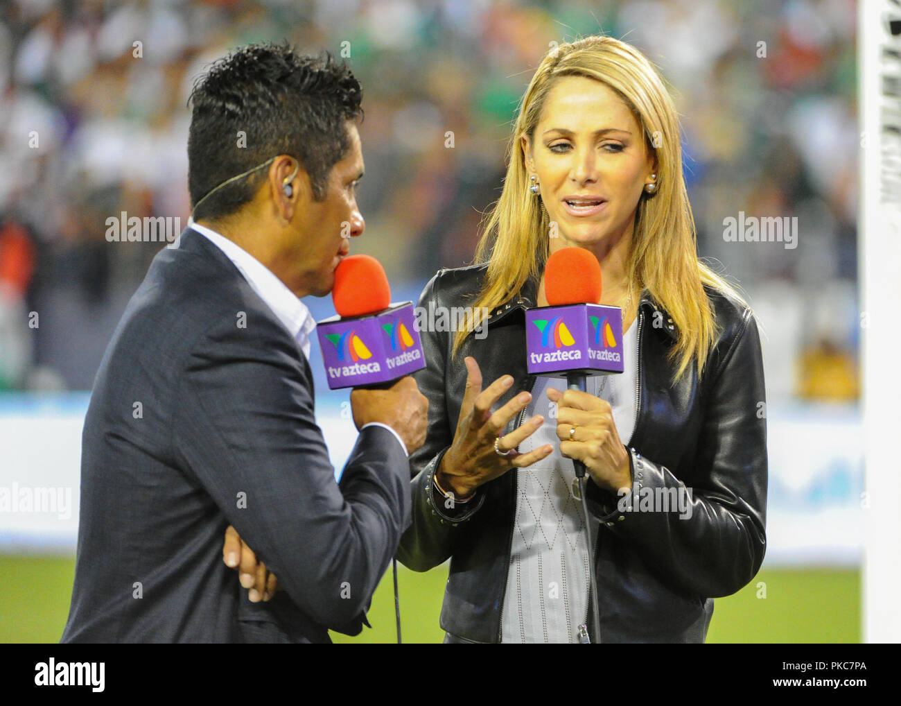 Nashville, TN, USA. 11th Sep, 2018. TV Azteca commentator, Ines Sainz, prior to the International Friendly match between Mexico and USA at Nissan Stadium in Nashville, TN. The US National team defeated Mexico, 1-0. Kevin Langley/CSM/Alamy Live News Stock Photo