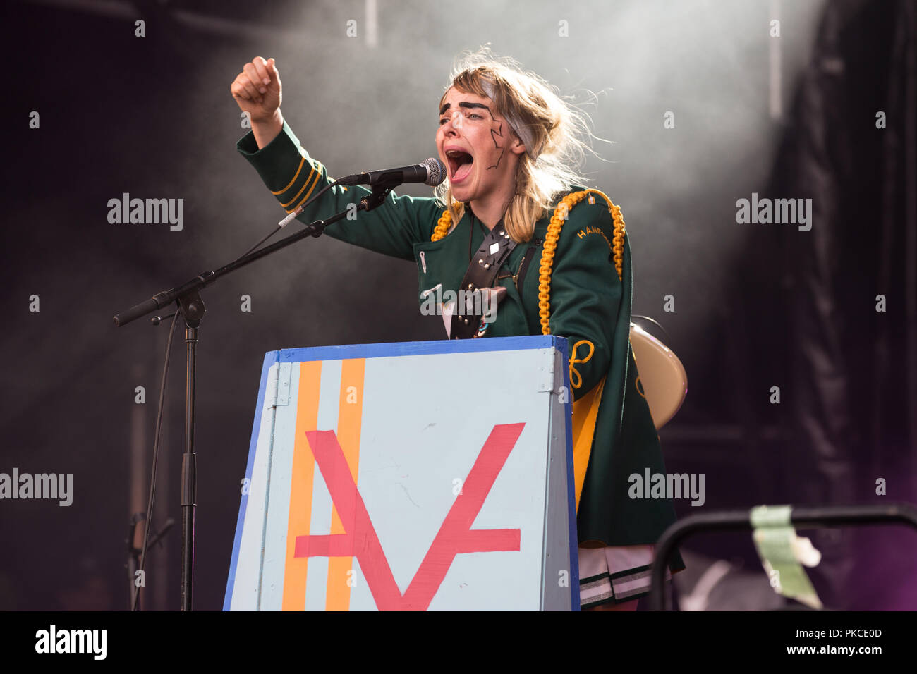 Norway, Fredrikstad - July 28, 2018. The Norwegian band Moviestar performs a live concert during the Norwegian music festival Månefestivalen 2018 in Fredrikstad. (Photo credit: Gonzales Photo - Per-Otto Oppi). Stock Photo