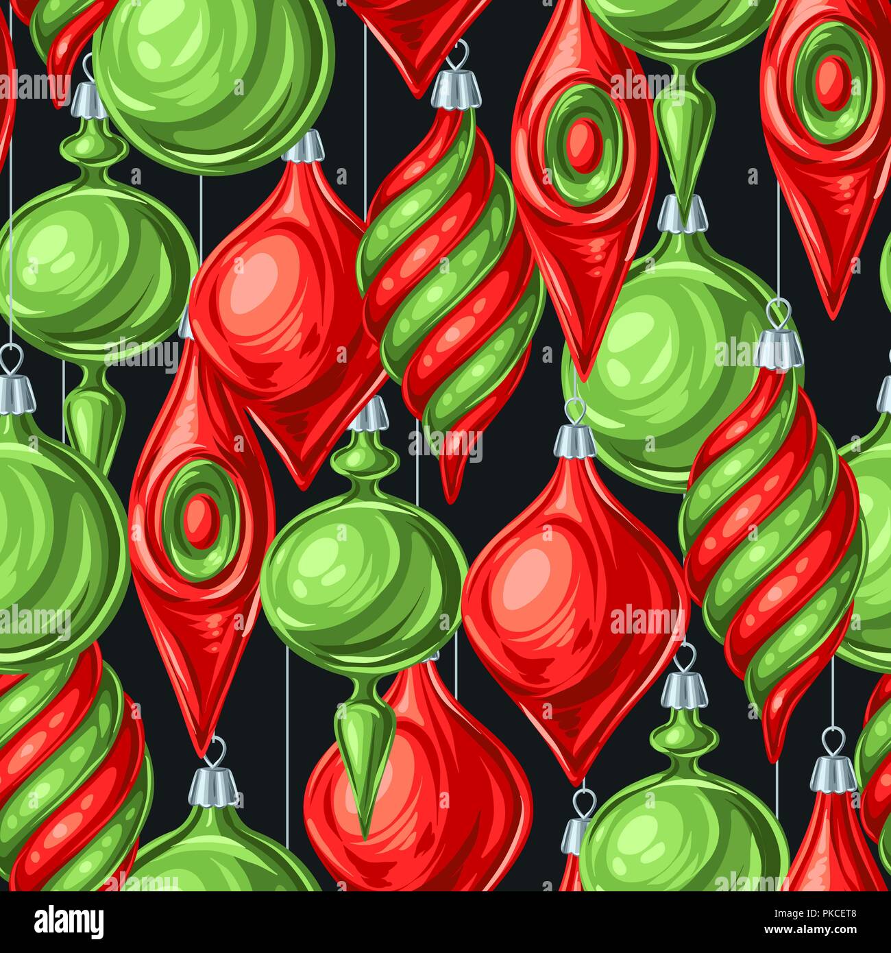 Christmas seamless pattern with balls. Stock Vector
