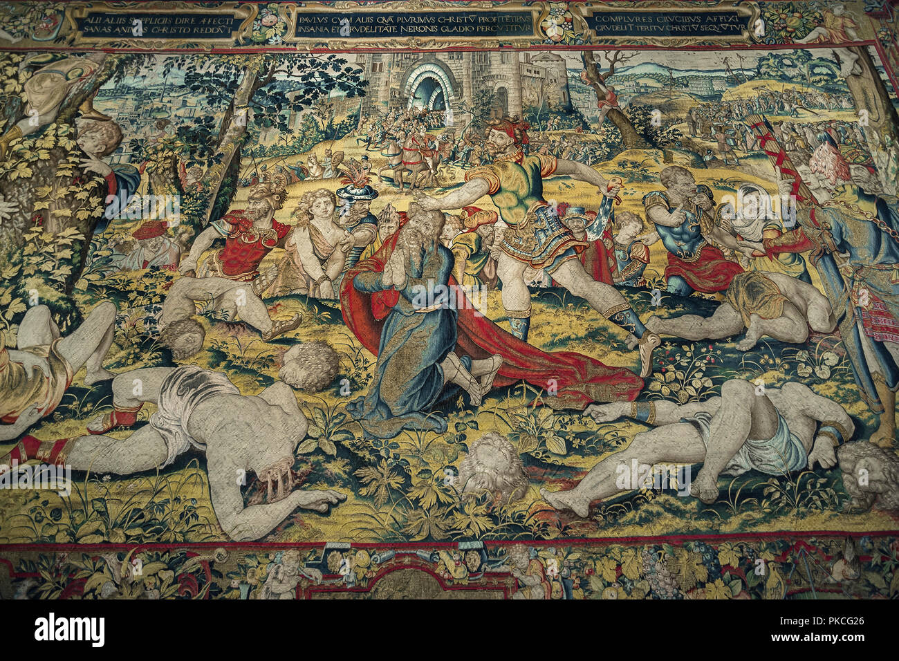 Tapestry, The beheading of St. Paul, after Pieter Coecke van Aelst,  Brussels around 1550, National Museum, Munich, Upper Bavaria Stock Photo -  Alamy