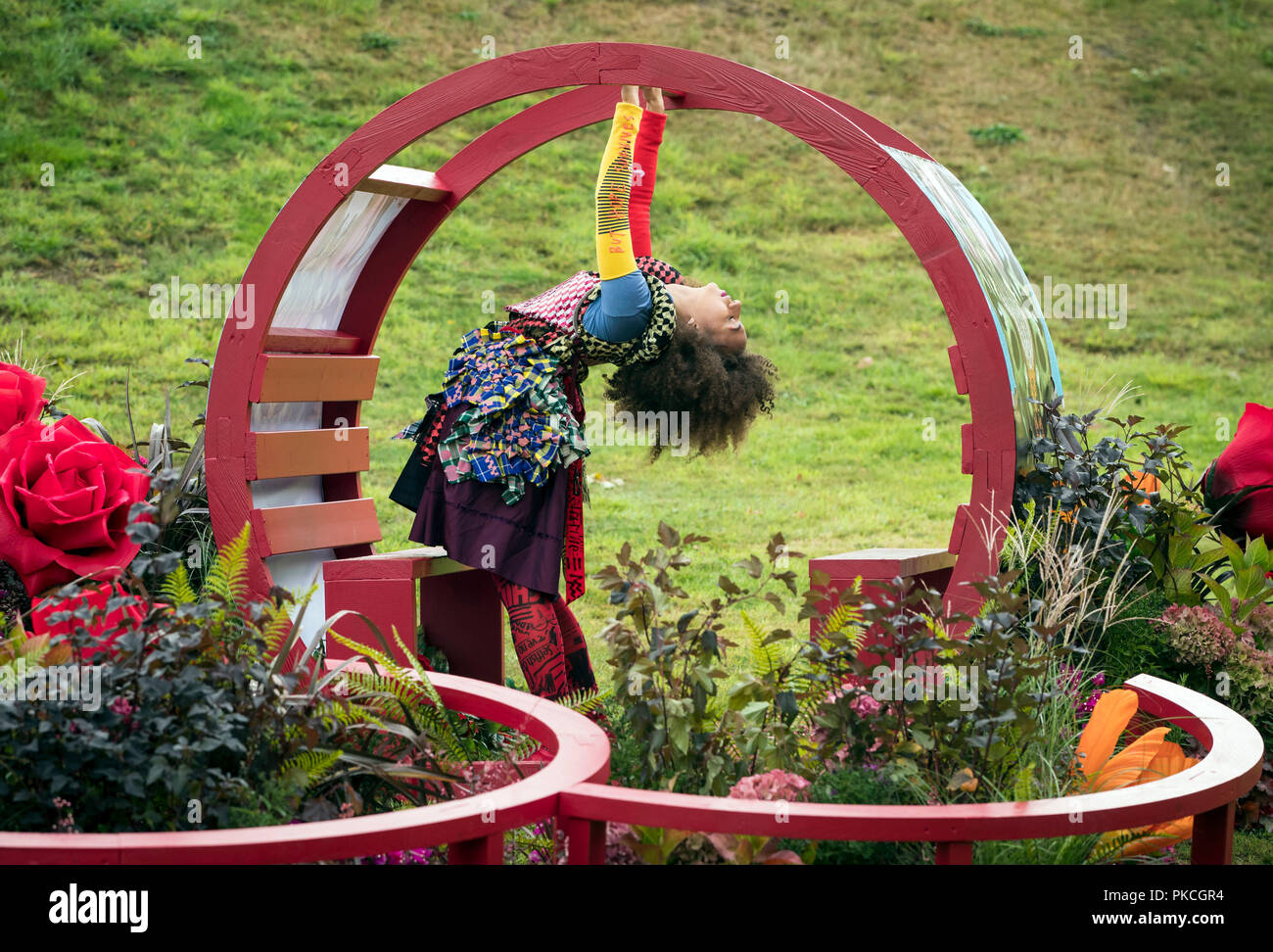 Lauren Fitzpatrick performs during art installation Bower of Bliss by