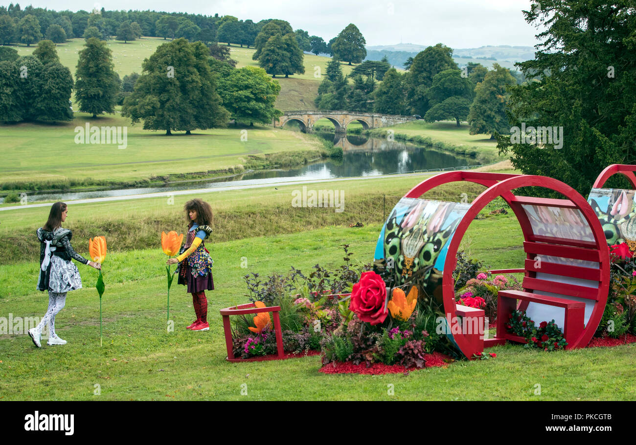 Kirstin Halliday (left) and Lauren Fitzpatrick perform during art