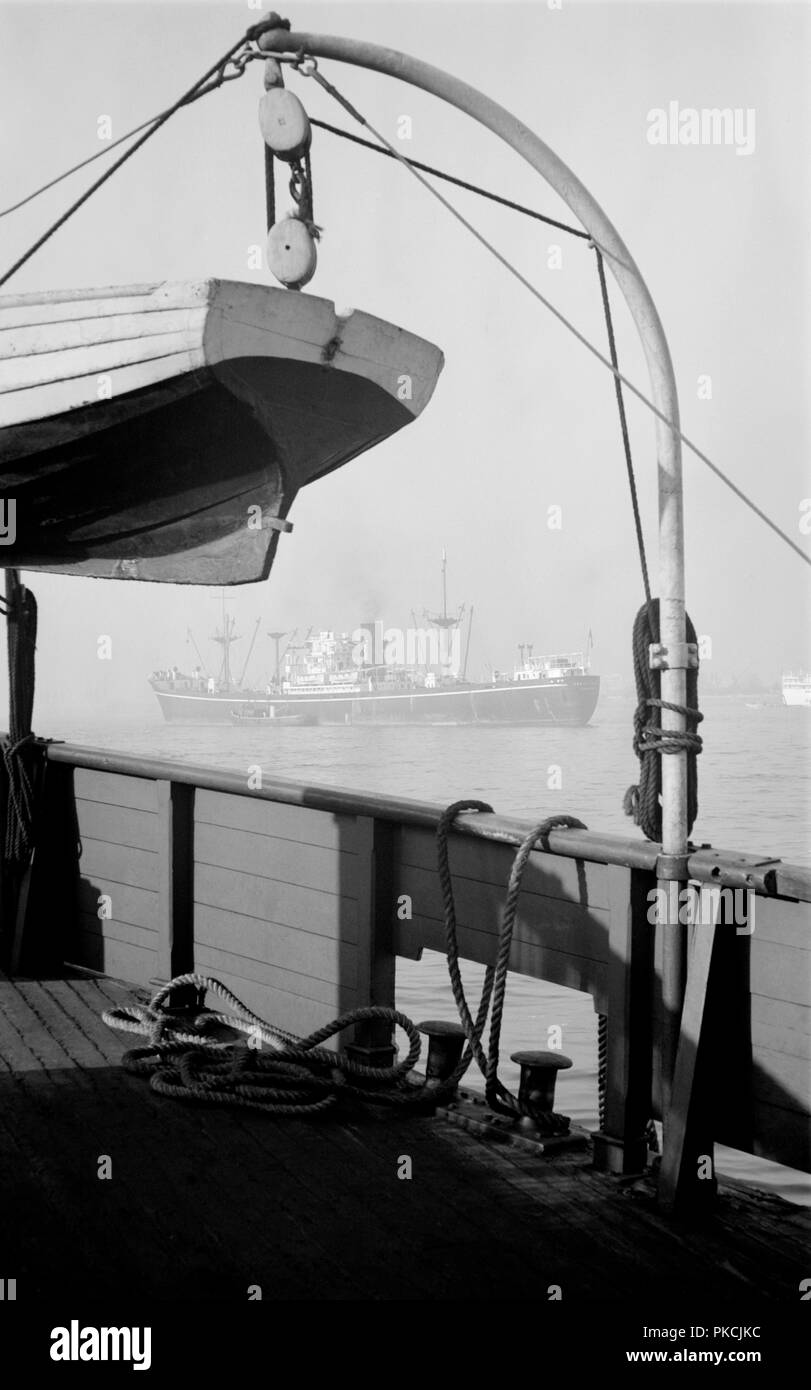 View of a passing ship, Gravesend Reach, Kent, c1945-c1965. Artist: SW Rawlings. Stock Photo