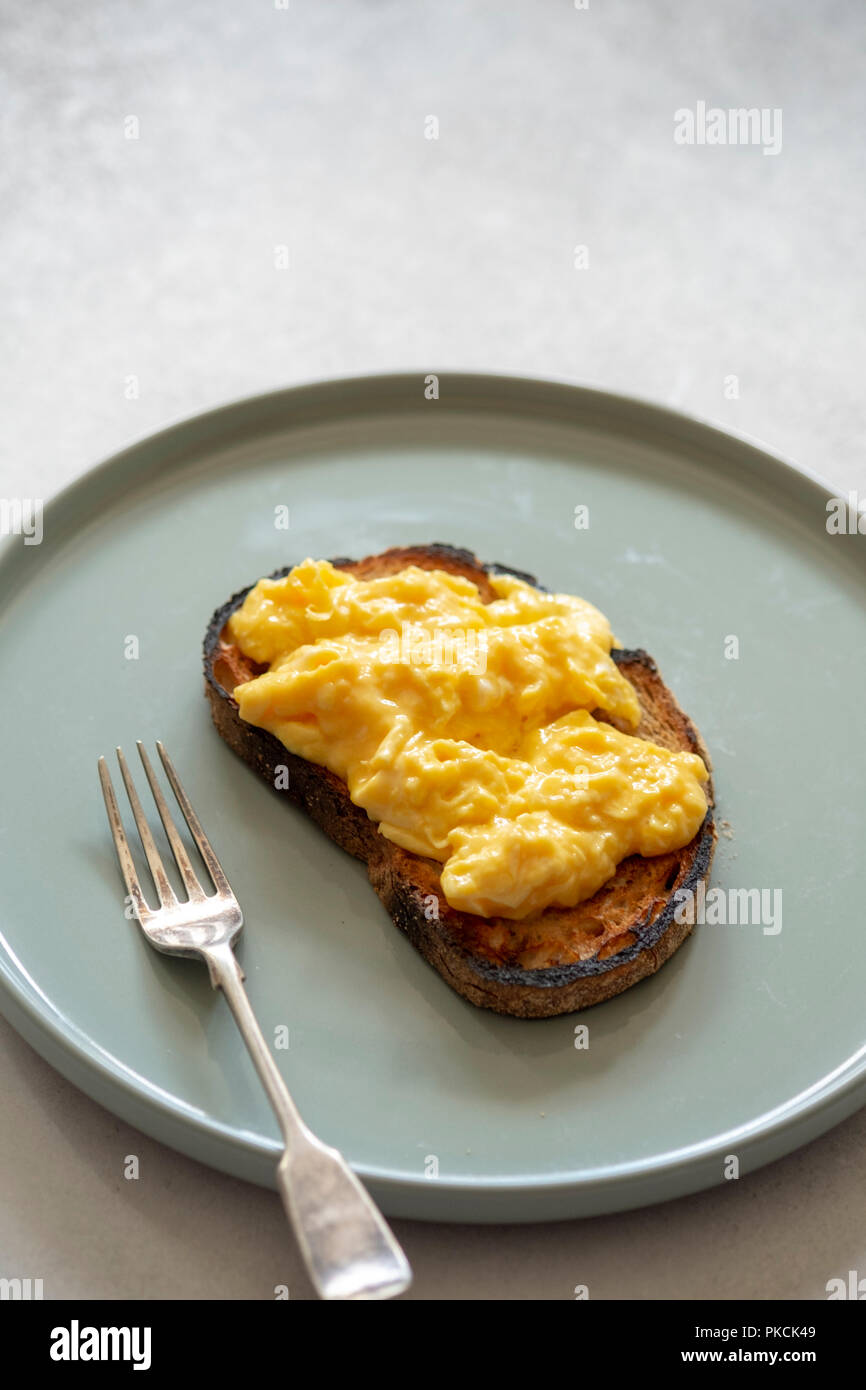 Sourdough toast scrambled eggs hi-res stock photography and images - Alamy