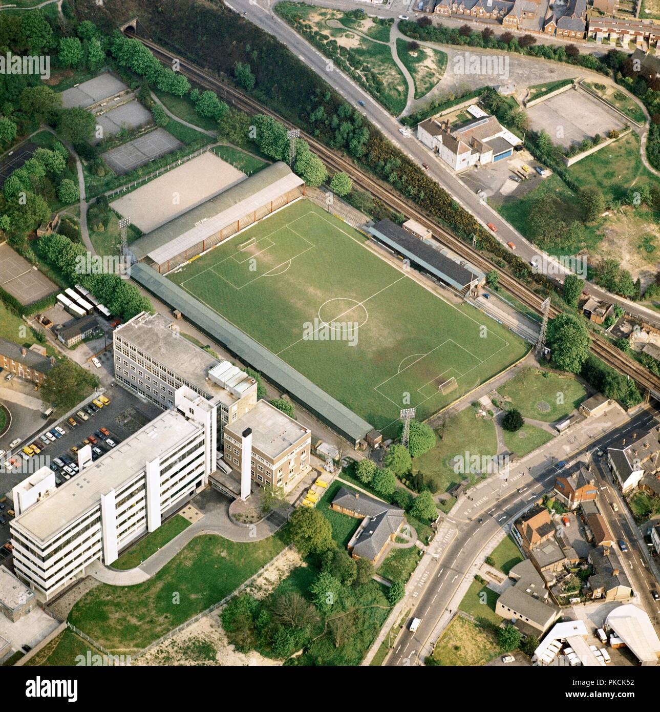 The Recreation Ground, Aldershot, Hampshire, 1975. Artist Aerofilms