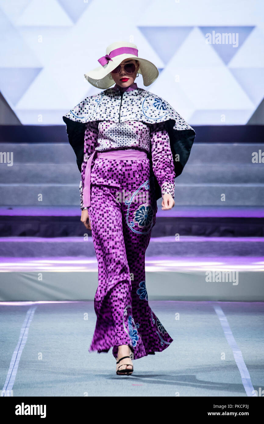 Kuala Lumpur, Malaysia. 9th September, 2018. Malaysian batik fashion competition finals held in Kuala Lumpur, Malaysia on 9th September, 2018. © Danny Stock Photo