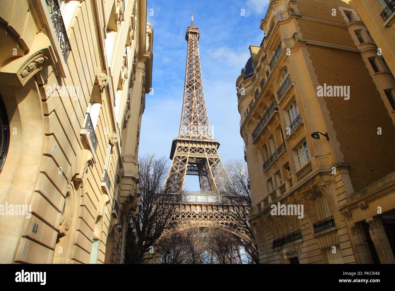 Housing in Paris near Eiffel Tower Stock Photo