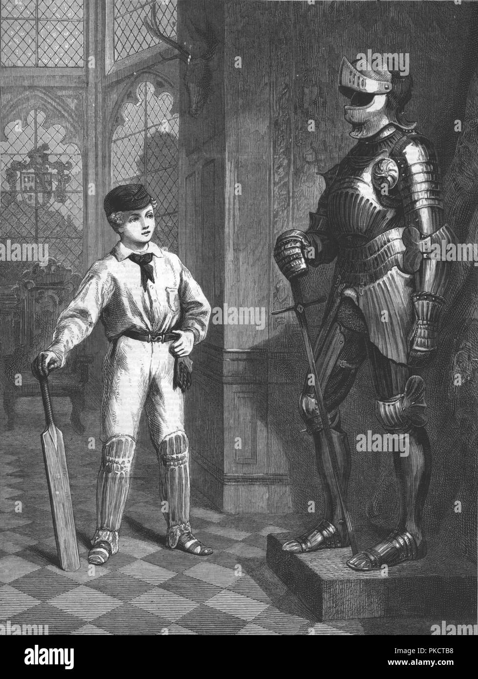 'What a jolly Wicket Keeper he would make', 1875. Artist: Unknown. Stock Photo