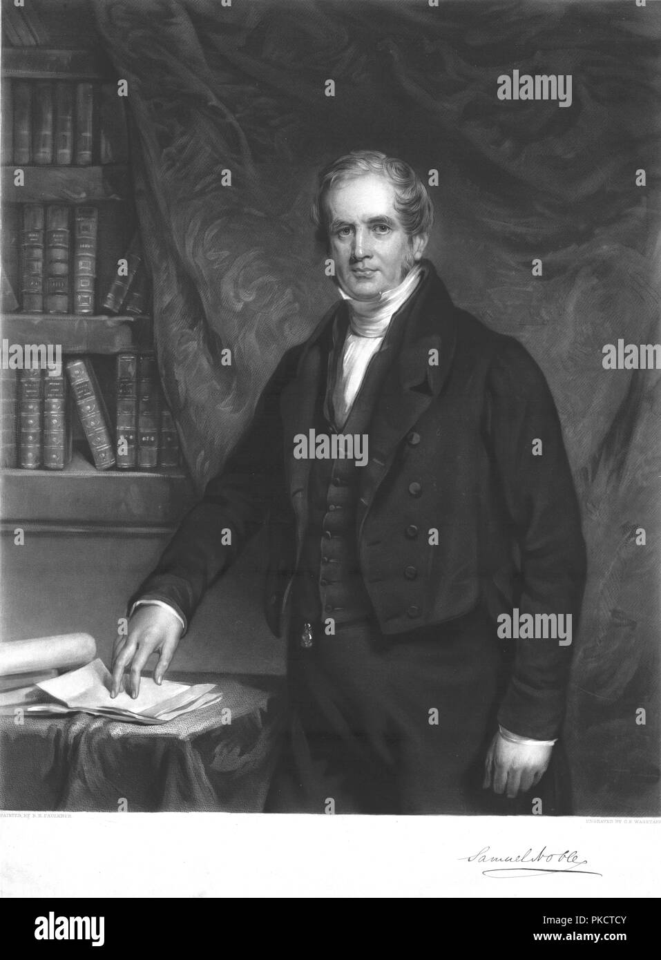 Samuel Noble, 1841. Artist: CE Wagstaff. Stock Photo