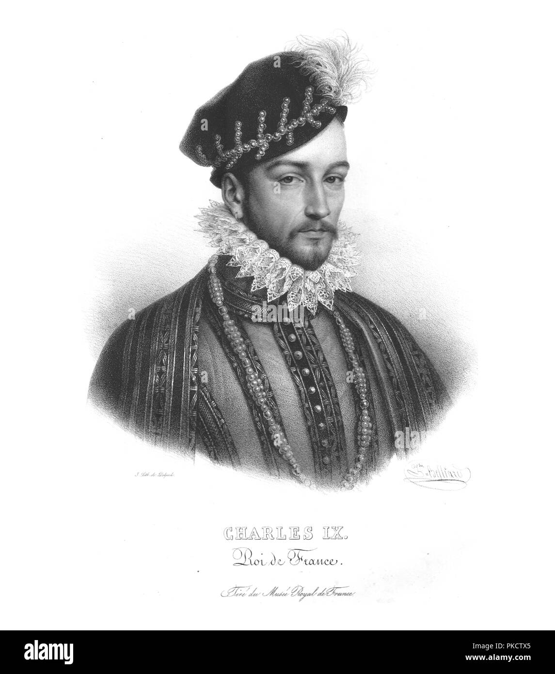 King Charles IX of France, (c1820s).  Artist: Zéphirin Félix Jean Marius Belliard. Stock Photo