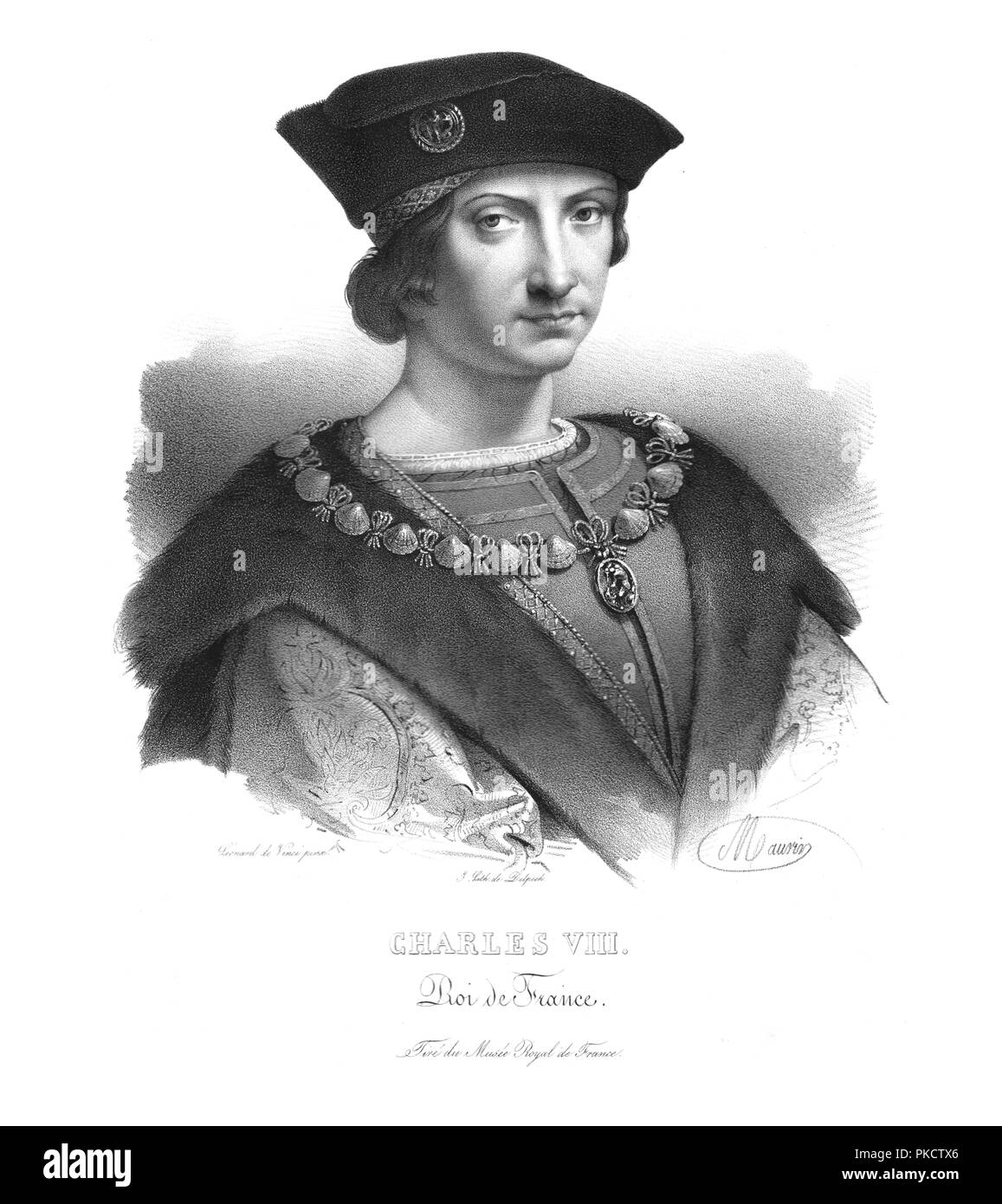 Charles VIII, King of France, (c1820s). Artist: Maurin. Stock Photo