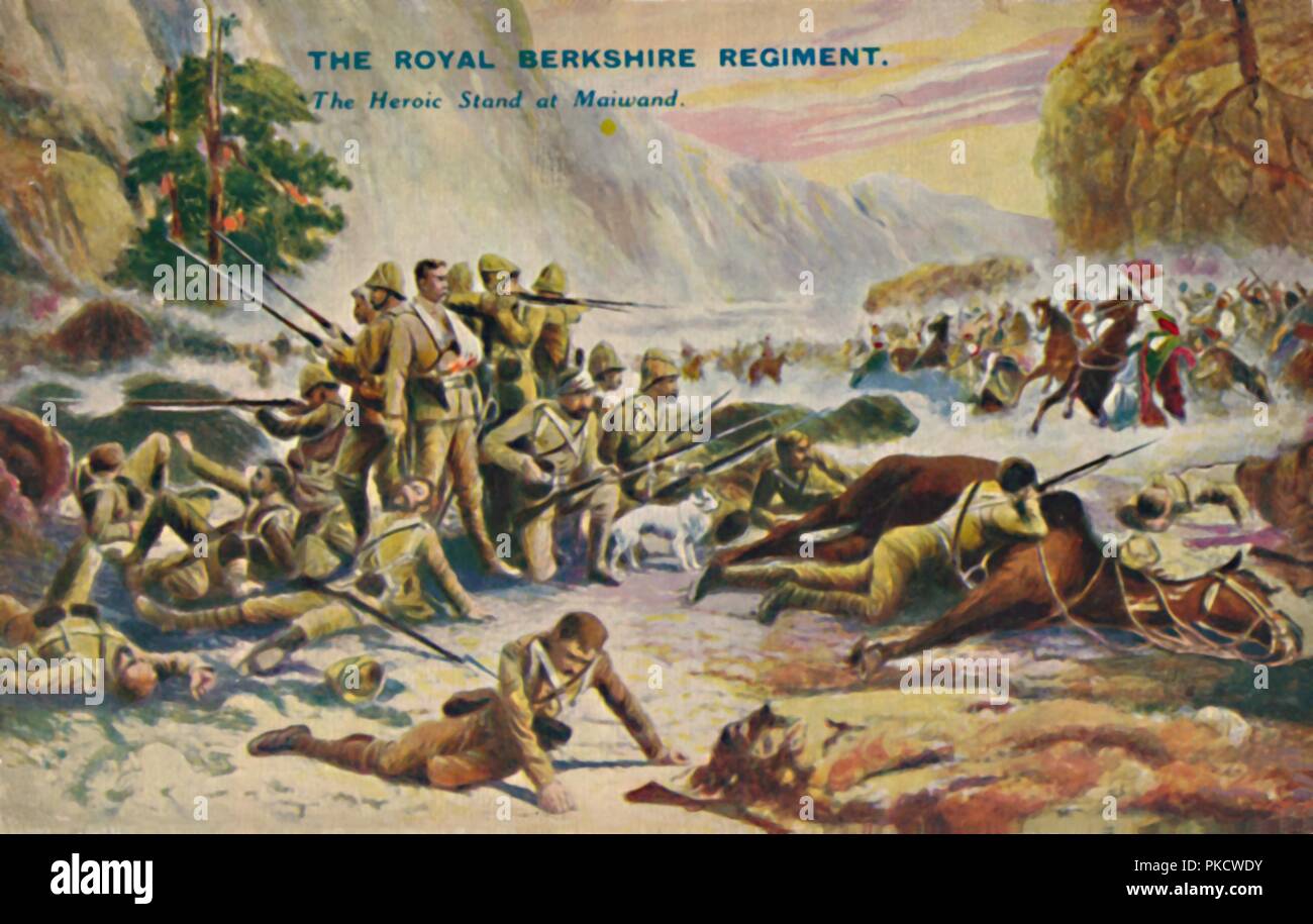 'The Royal Berkshire Regiment. The Heroic Stand at Maiwand', 1880, (1939). Artist: Unknown. Stock Photo