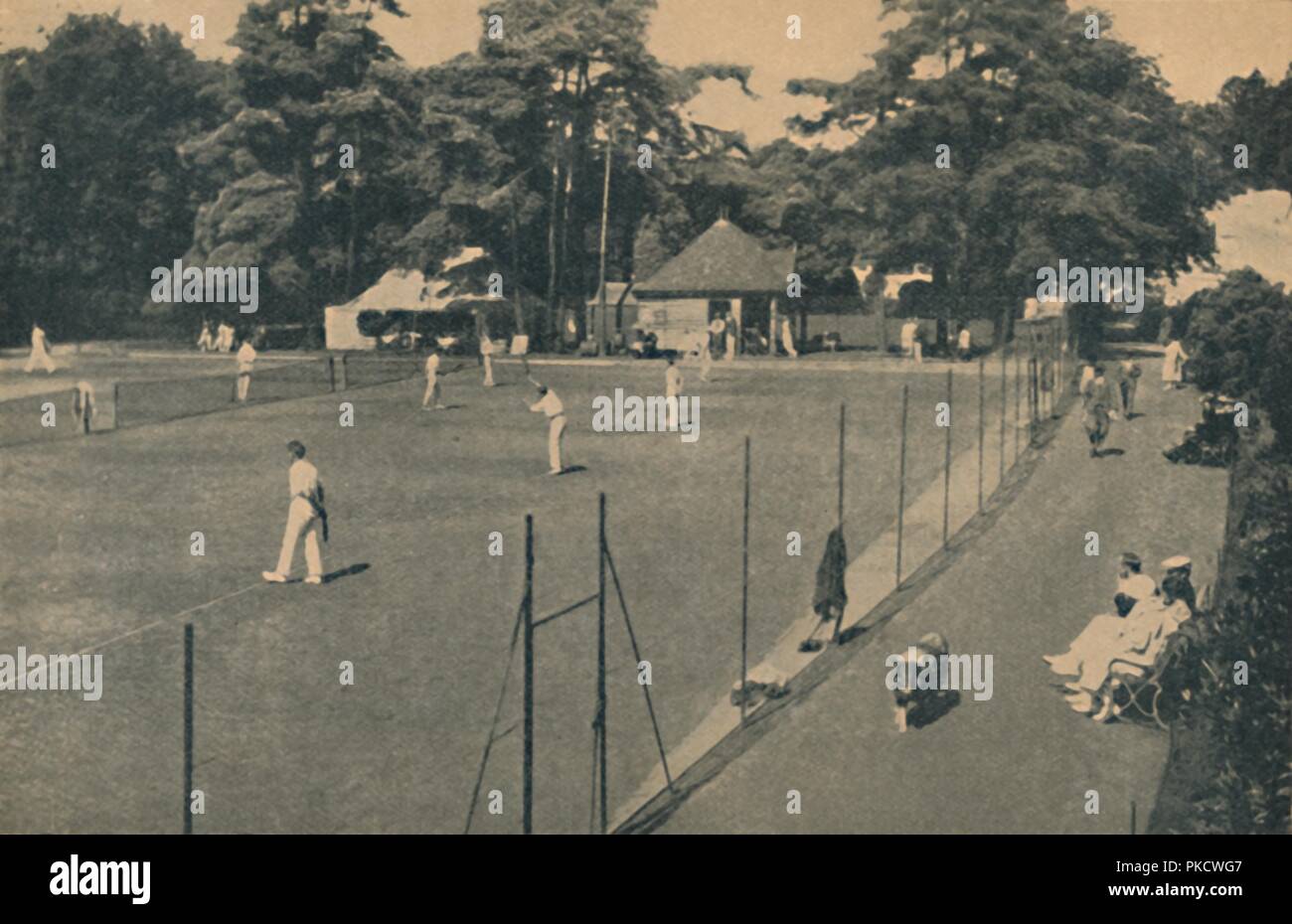 'Hard Tennis Courts, Upper Gardens', 1929. Artist: Unknown. Stock Photo