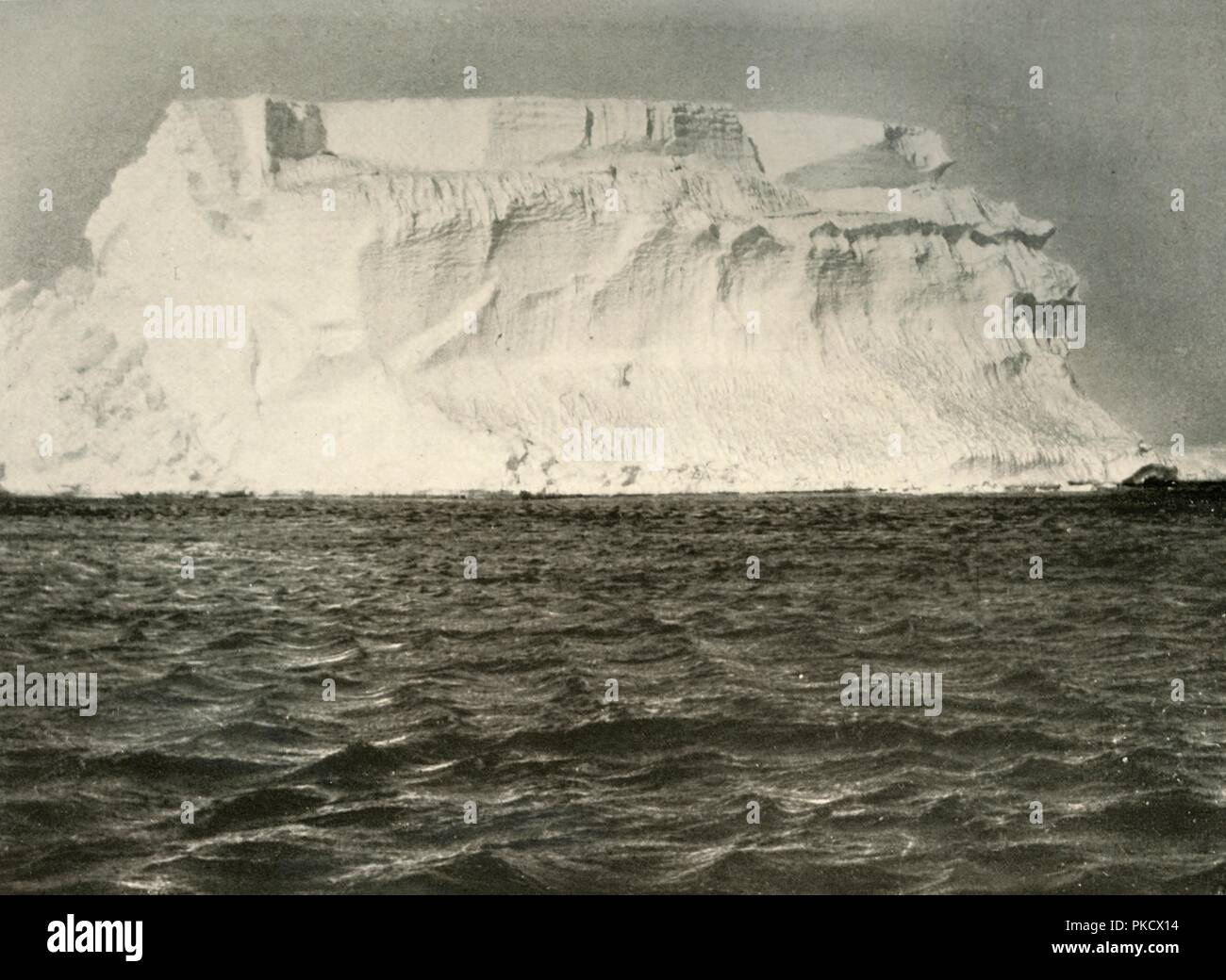'A Tabular Berg of Typical Antarctic Form', c1908, (1909). Artist: Unknown. Stock Photo