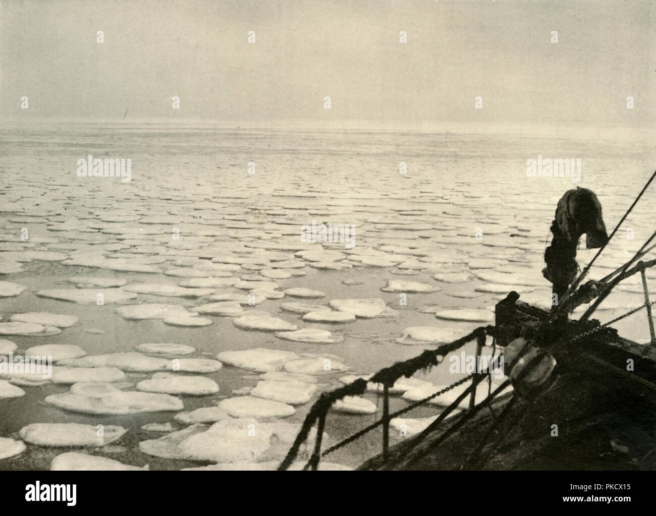 'Pancake Ice in the Ross Sea', c1908, (1909).  Artist: Unknown. Stock Photo