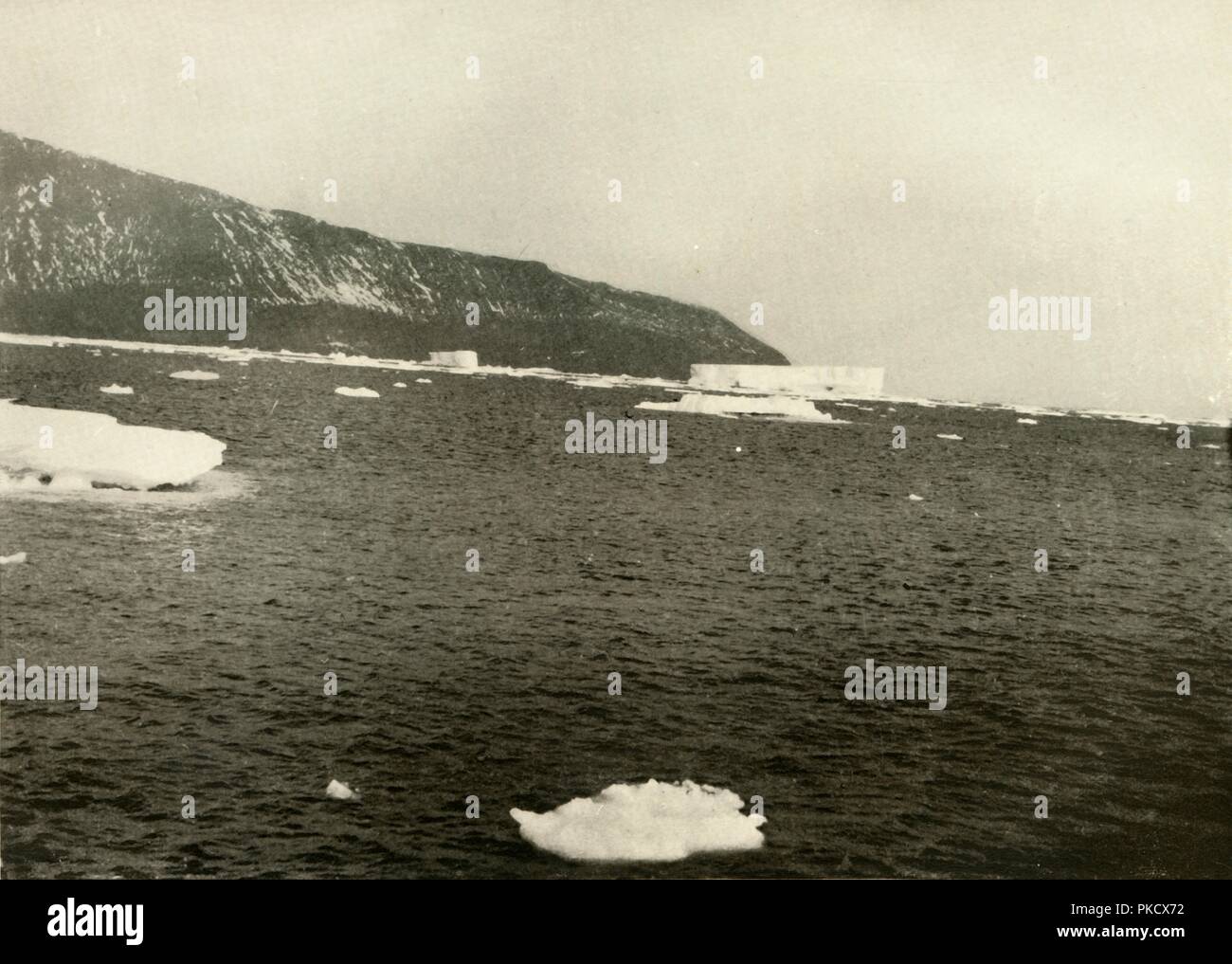 'Floating Ice off Cape Adare', c1908, (1909).  Artist: Unknown. Stock Photo