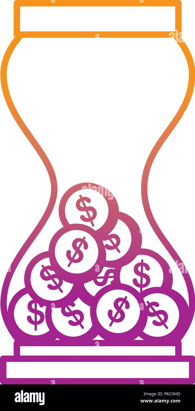 hourglass with coins icon Stock Vector Image & Art - Alamy