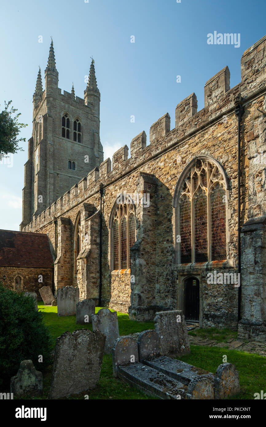 St Mildred church in Tenterden, Kent, England. Stock Photo