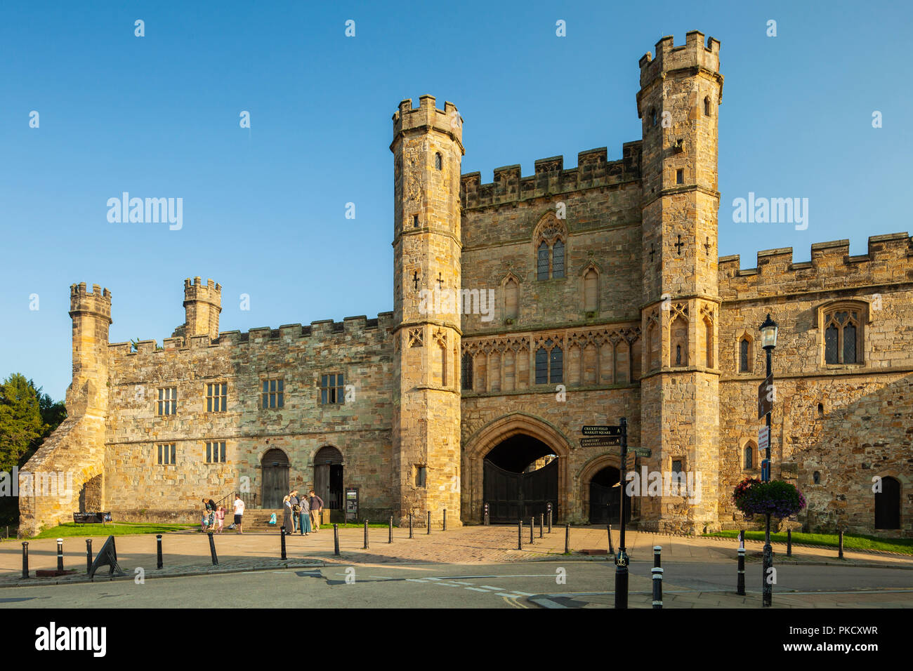 Summer evening at Battle Abbey in East Sussex, England. Stock Photo
