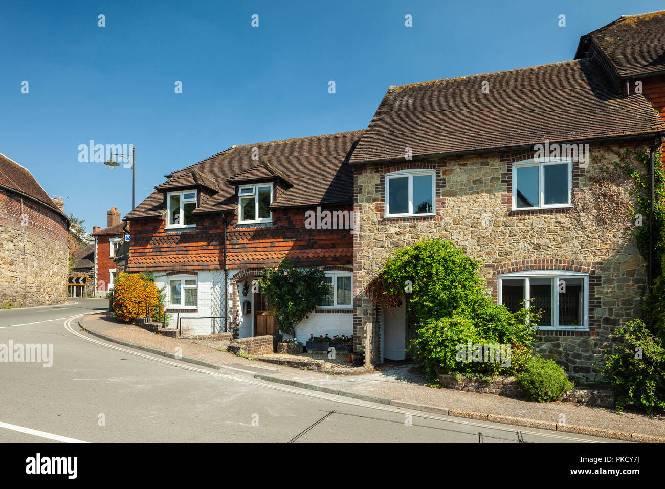 Cottages in Petworth, historic town in West Sussex, England. Stock Photo