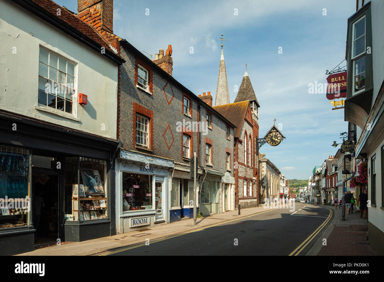 High Street in Lewes, East Sussex, England Stock Photo Alamy