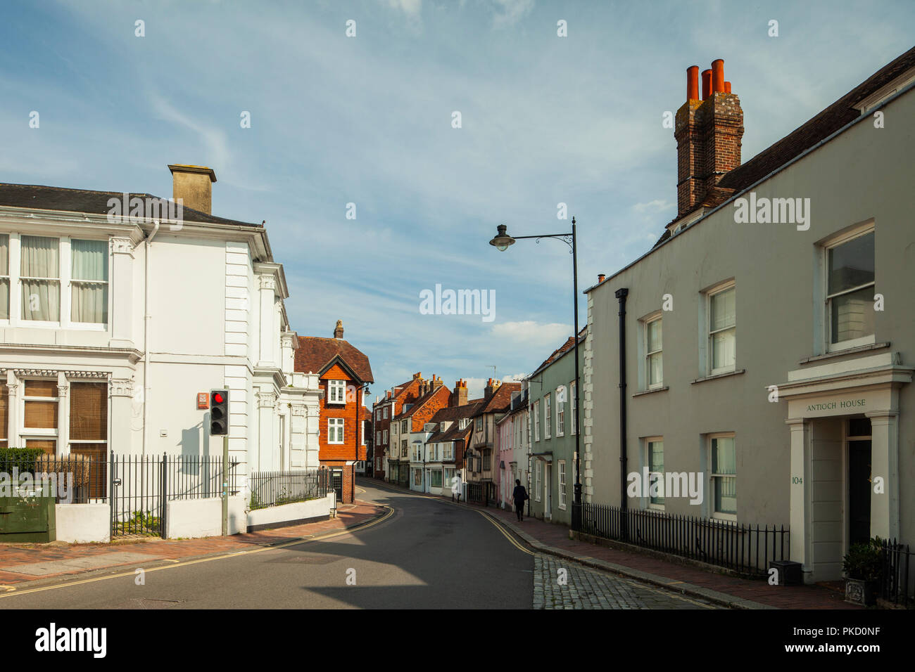 Summer afternoon on High Street in Lewes, East Sussex, England. Stock Photo
