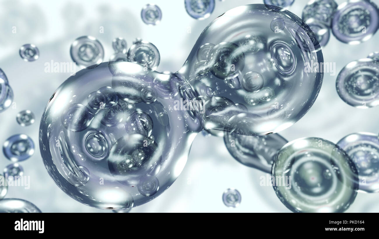 3D rendering liquid transparent bubbles Stock Photo - Alamy