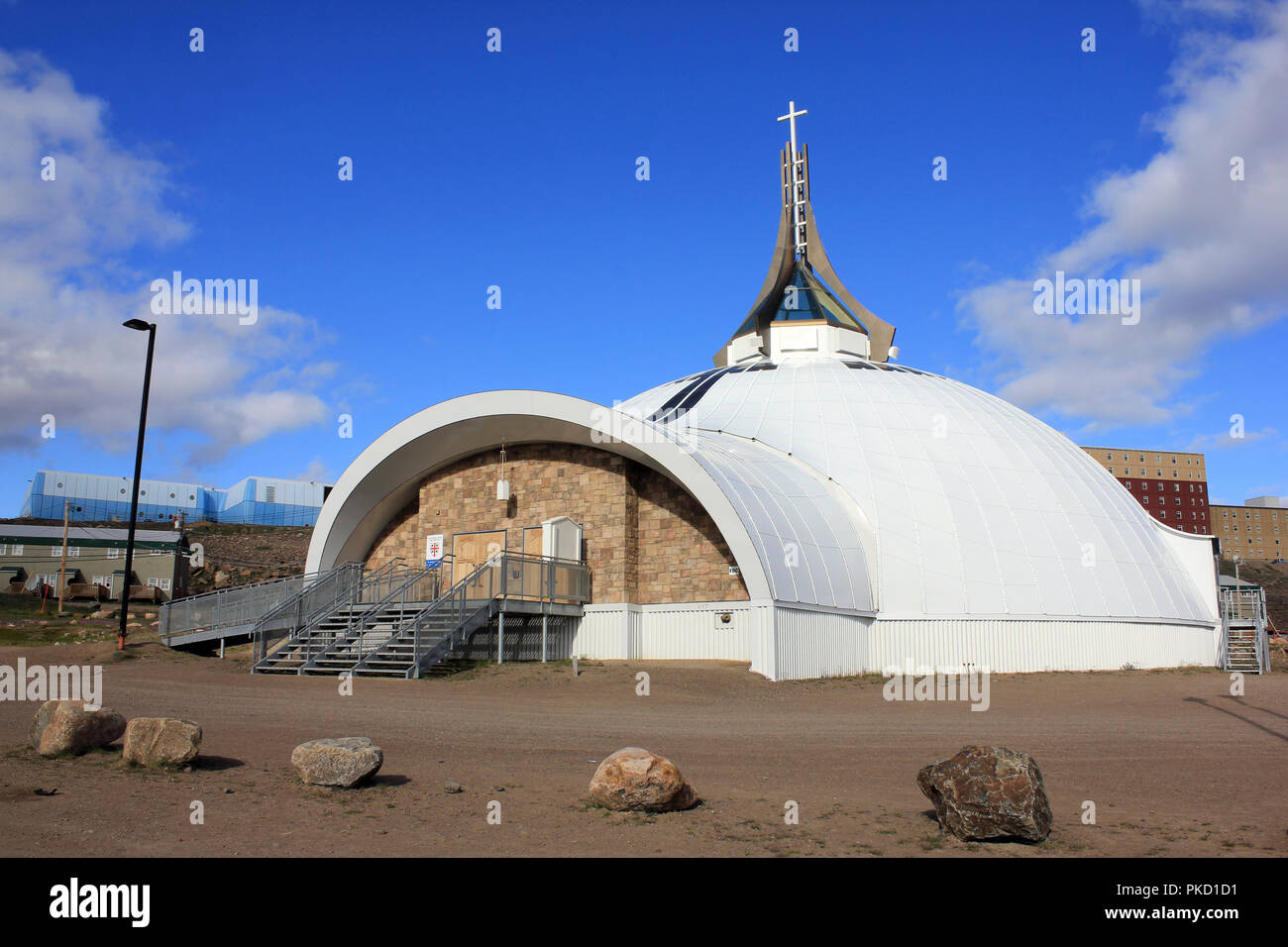 Iqaluit Cathedral - St Judes aka - the Igloo Church Stock Photo