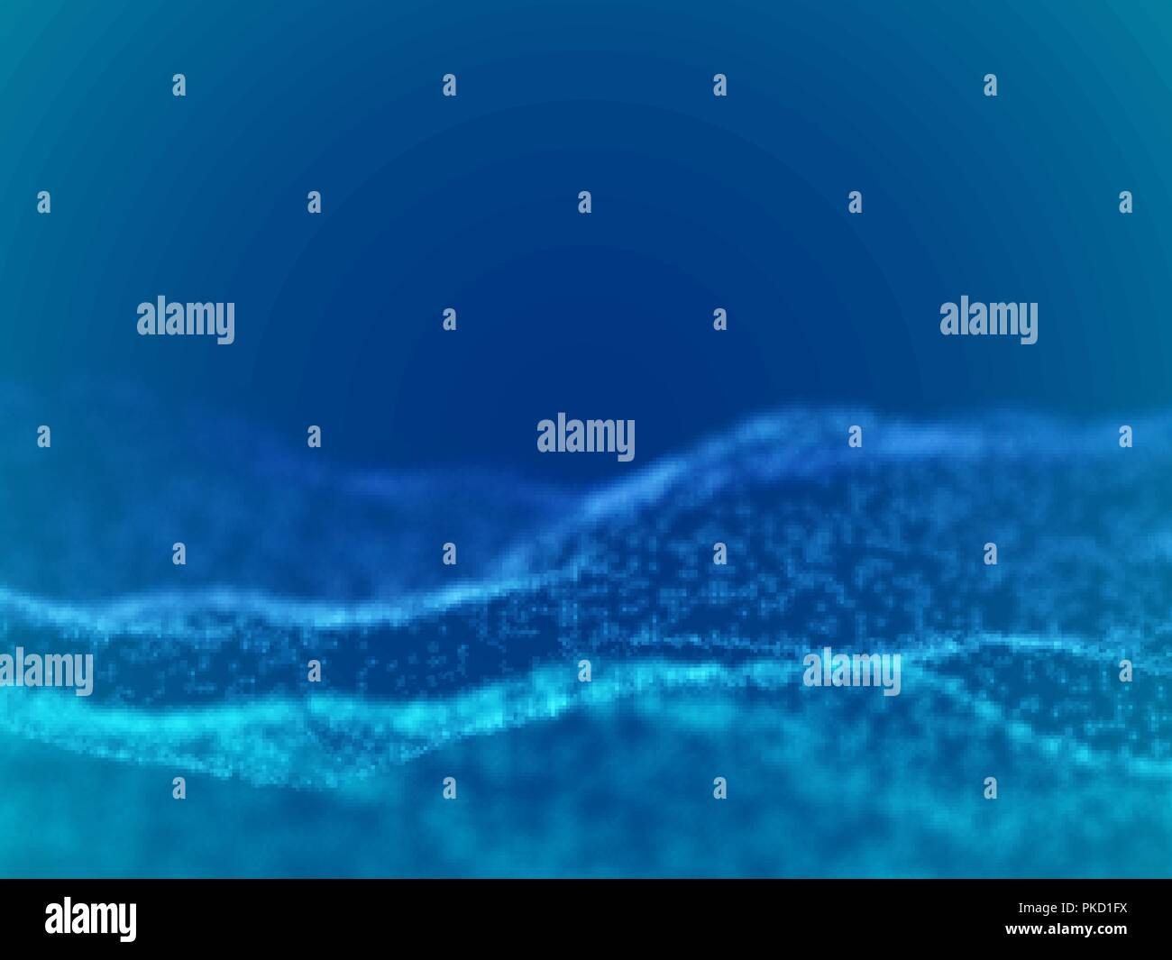 Abstract digital landscape or waves with flowing particles Stock Vector ...