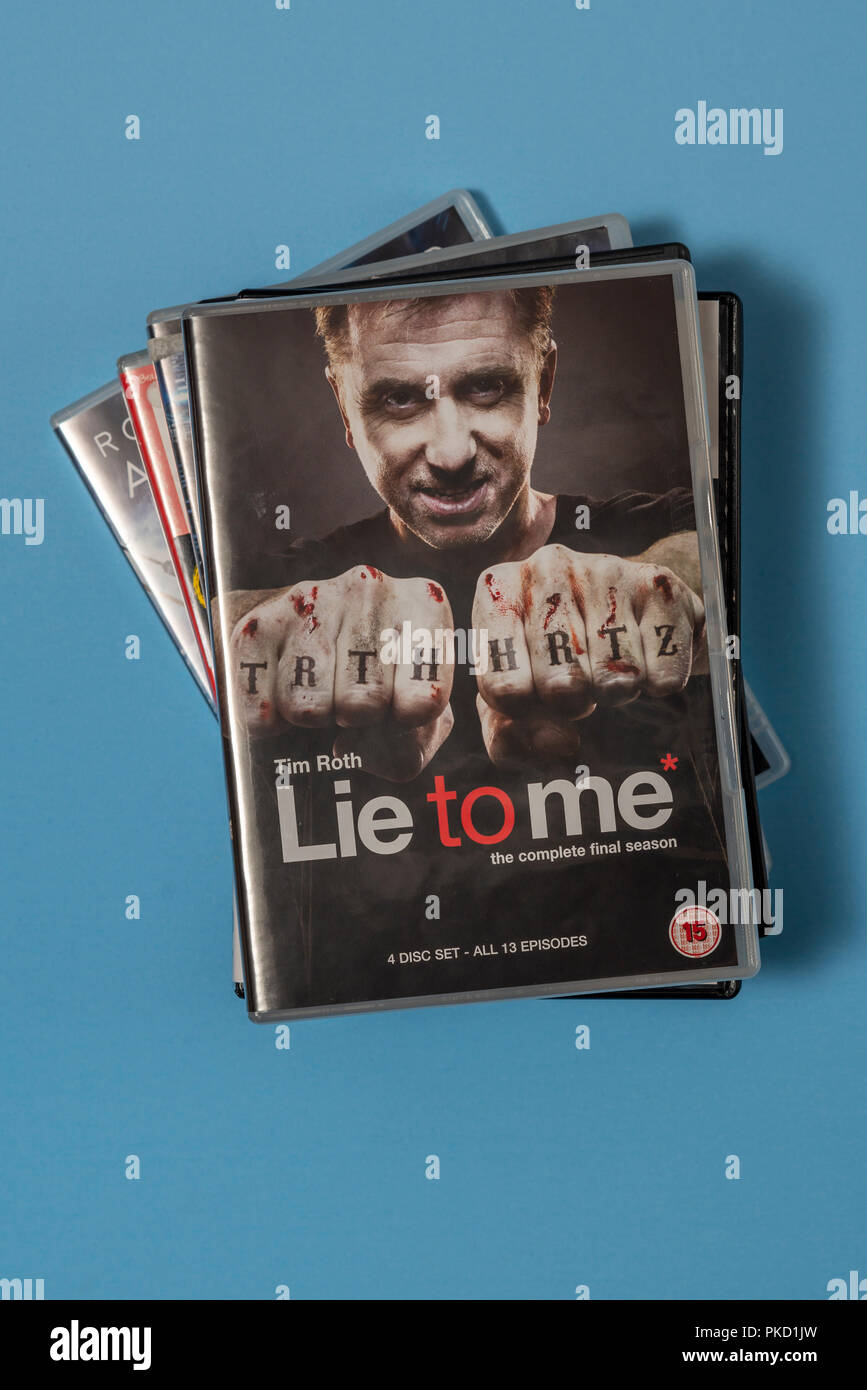 DVD of the box set of 'Lie to Me' in a case with artwork, final season  Stock Photo - Alamy