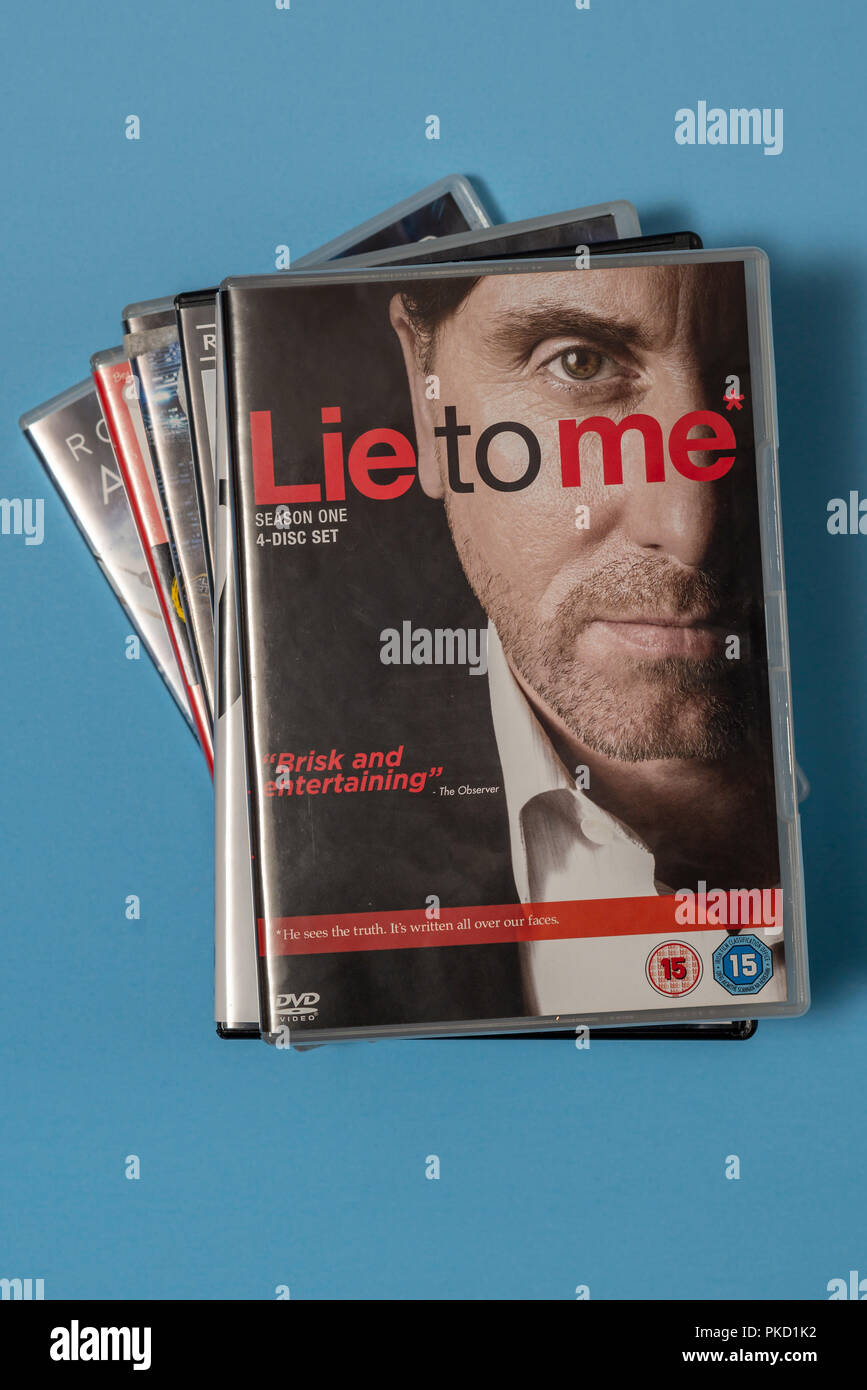 DVD of the box set of 'Lie to Me' in a case with artwork Stock Photo - Alamy