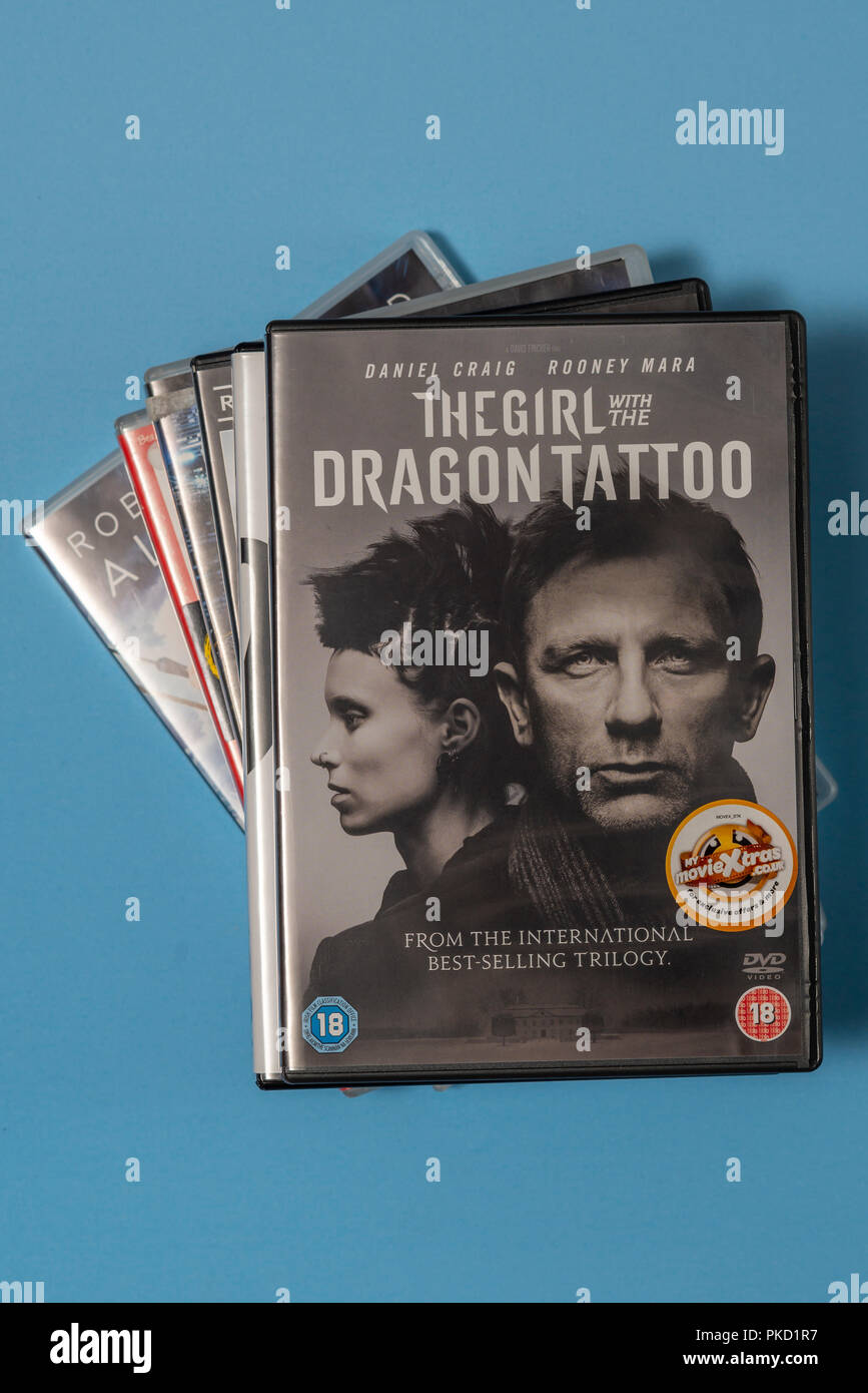 DVD film of the Girl with the Dragon Tattoo in a case with artwork Stock  Photo - Alamy