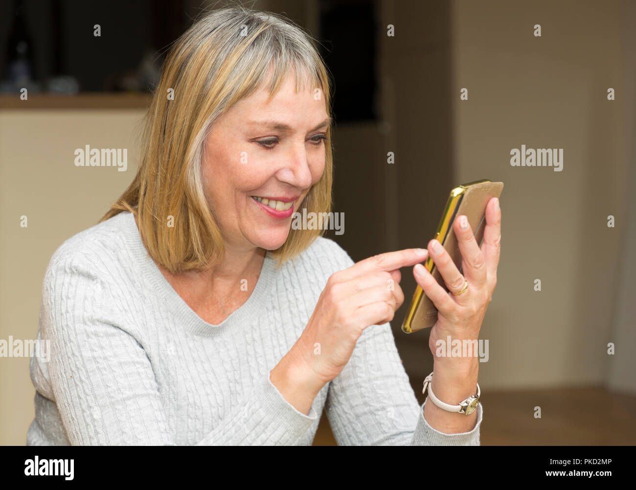 woman using mobile phone Stock Photo