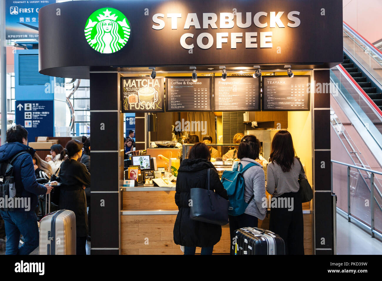 Japan Osaka Kansai International Airport Kix Interior Terminal One Ground Floor Arrival Area Starbucks Coffee Shop With People At Counter Stock Photo Alamy Japan Osaka Kansai International Airport Kix Interior Terminal One Ground Floor Arrival Area Starbucks Coffee Shop With People At Counter Stock Photo Alamy