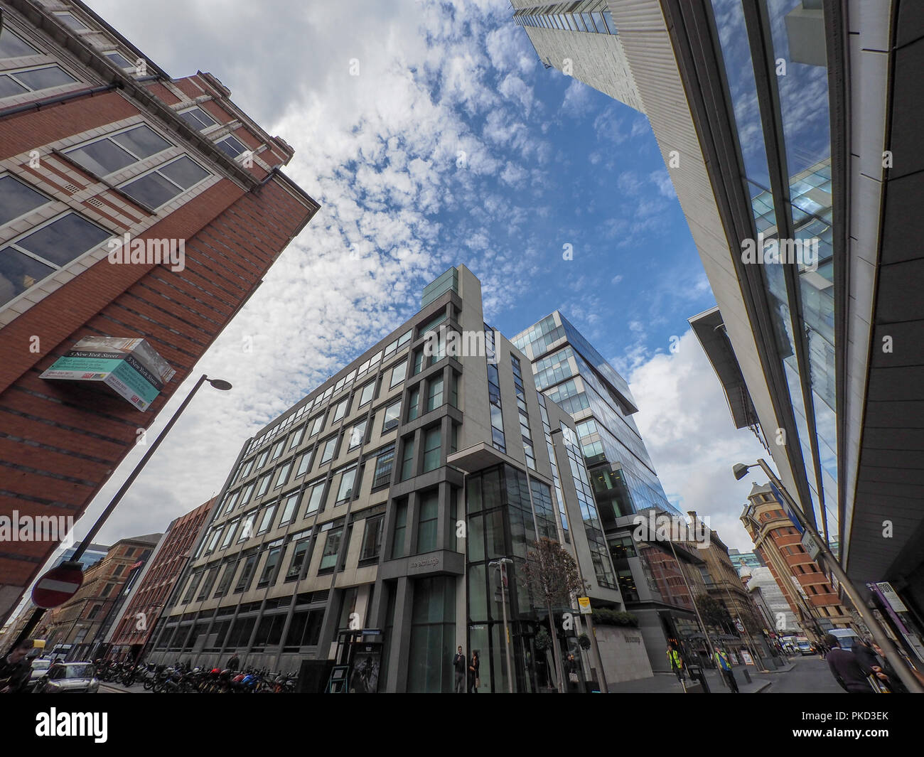 Glass buildings in Manchester City centre Stock Photo Alamy