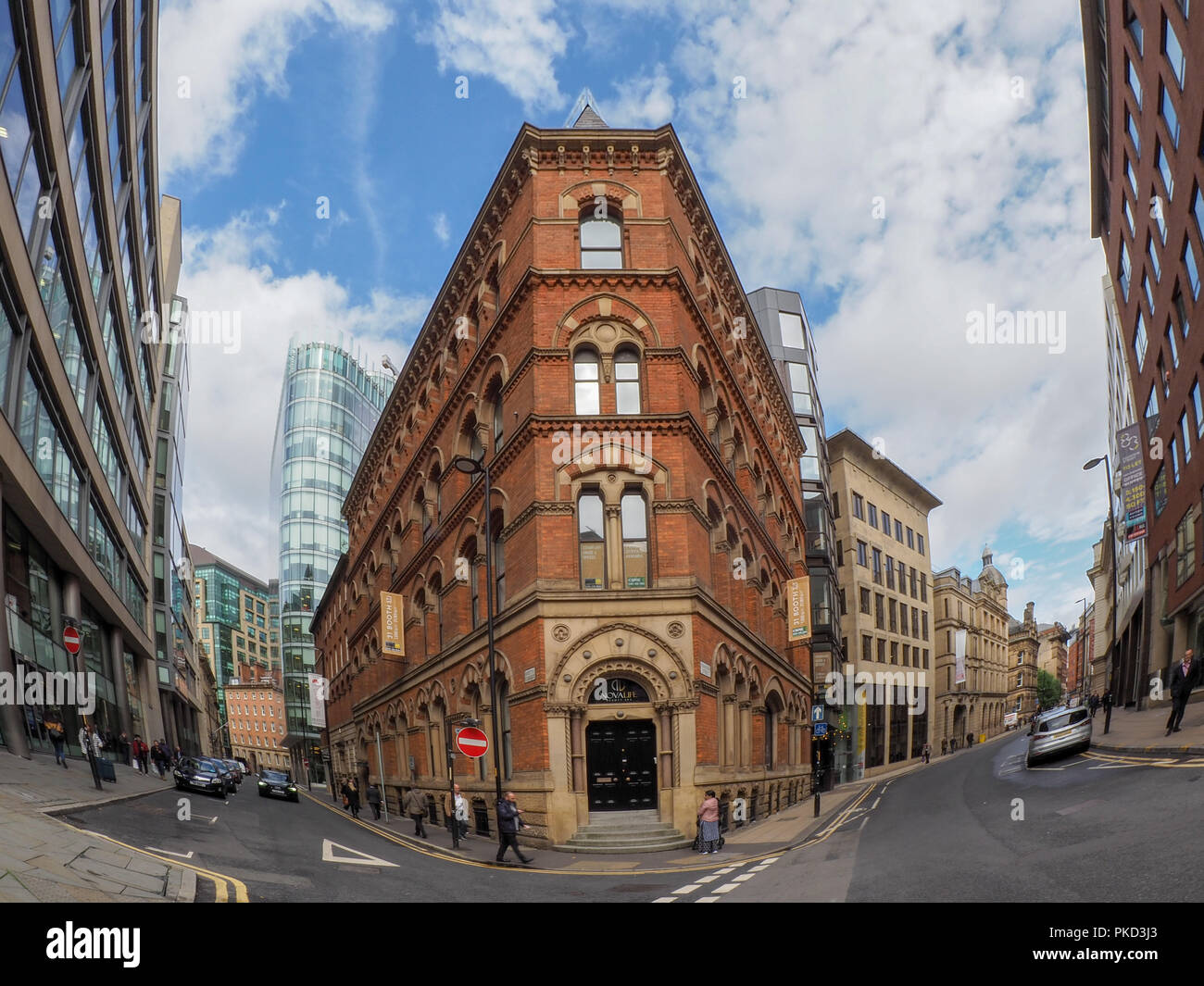 Cityscape in Manchester City centre Stock Photo