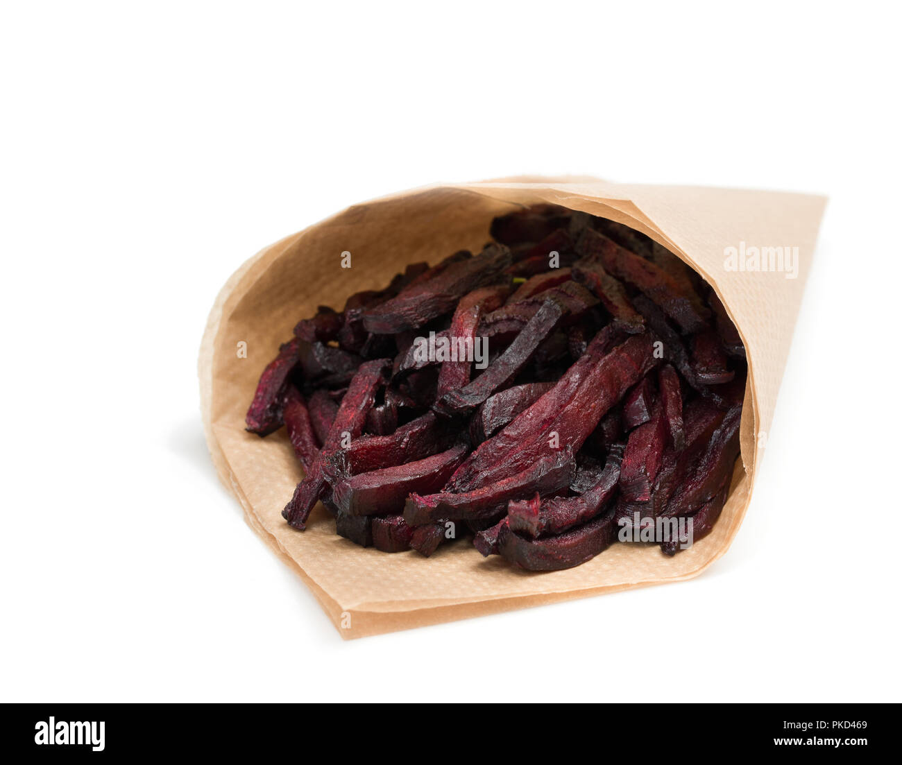 Homemade oven baked beetroot chips isolated on white Stock Photo Alamy