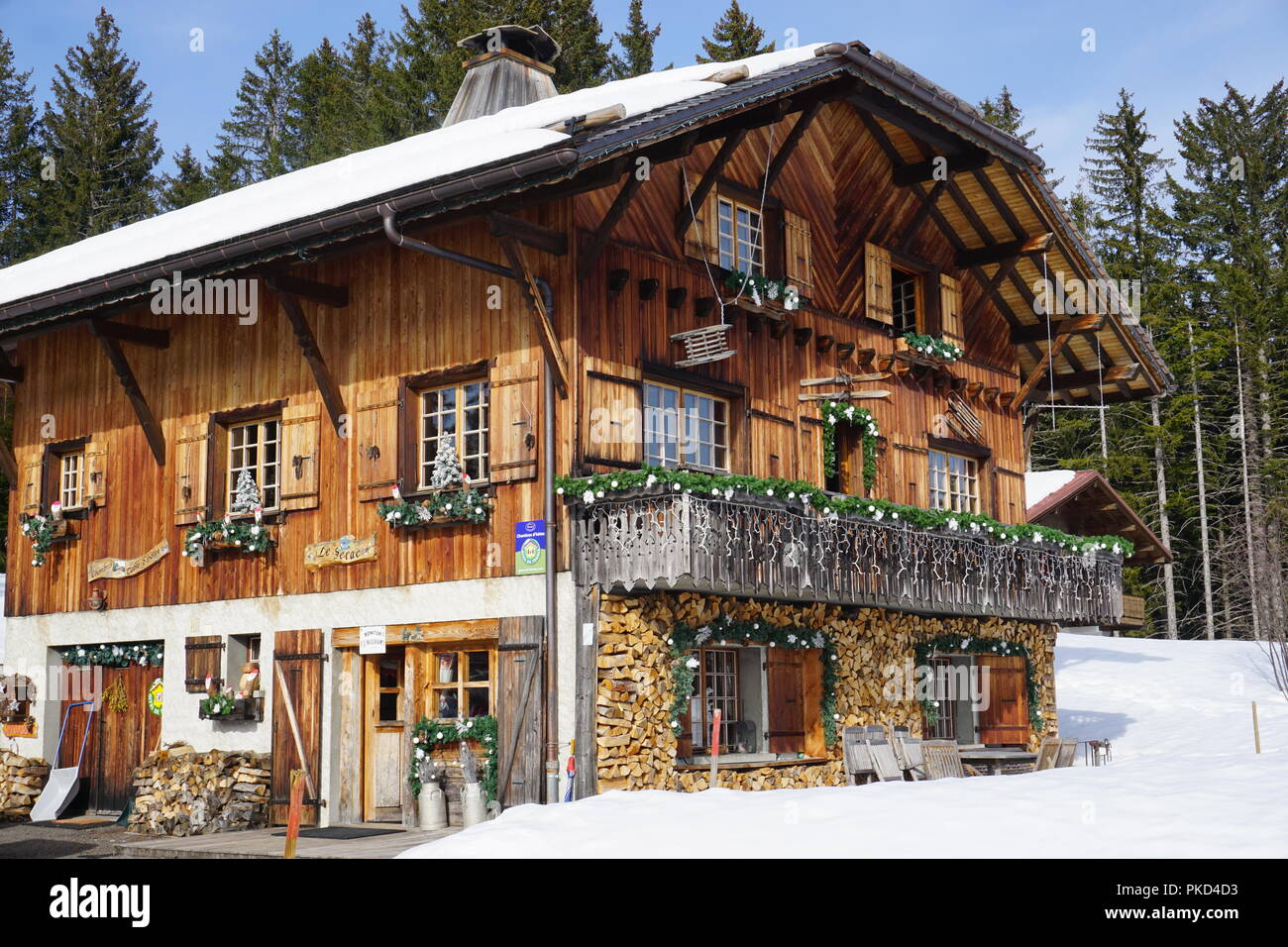 The French Alps Beautiful Chalet Stock Photos The French Alps
