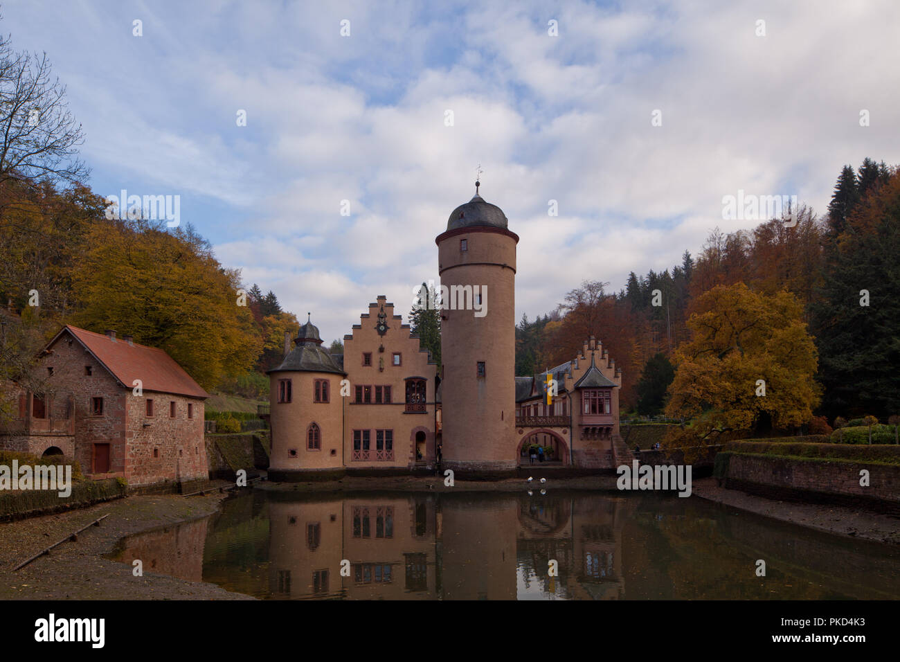 Herbstlicher Spessart bei Mespelbrunn Stock Photo