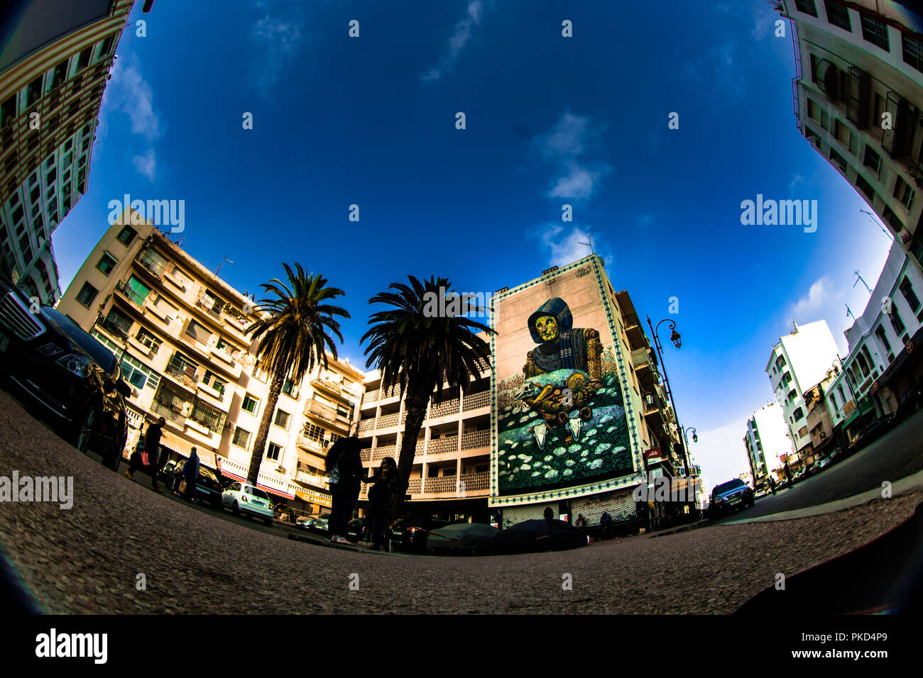 Rabat capitale of morocco street photography to landscape  street art. Stock Photo