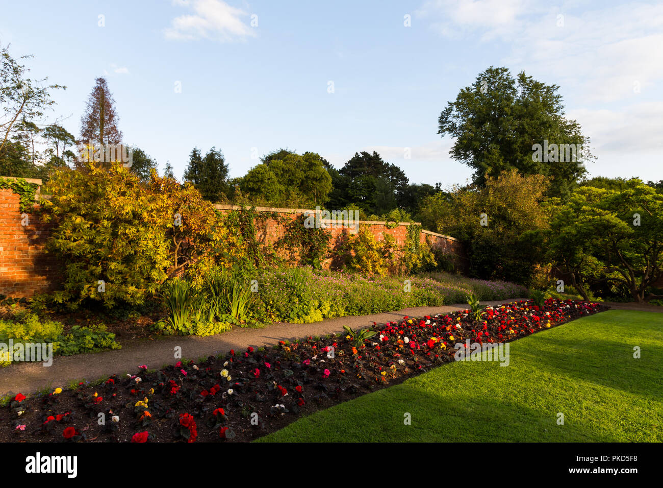 Walled Garden. Taken during Rose Week at Sir Thomas and Lady Dixon Park, South Belfast, N.Ireland. Stock Photo