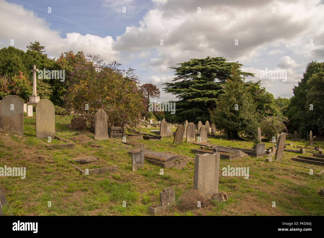 The Graves and Graveyard at Locksbrook Cemetery, Bath, Somerset Stock ...