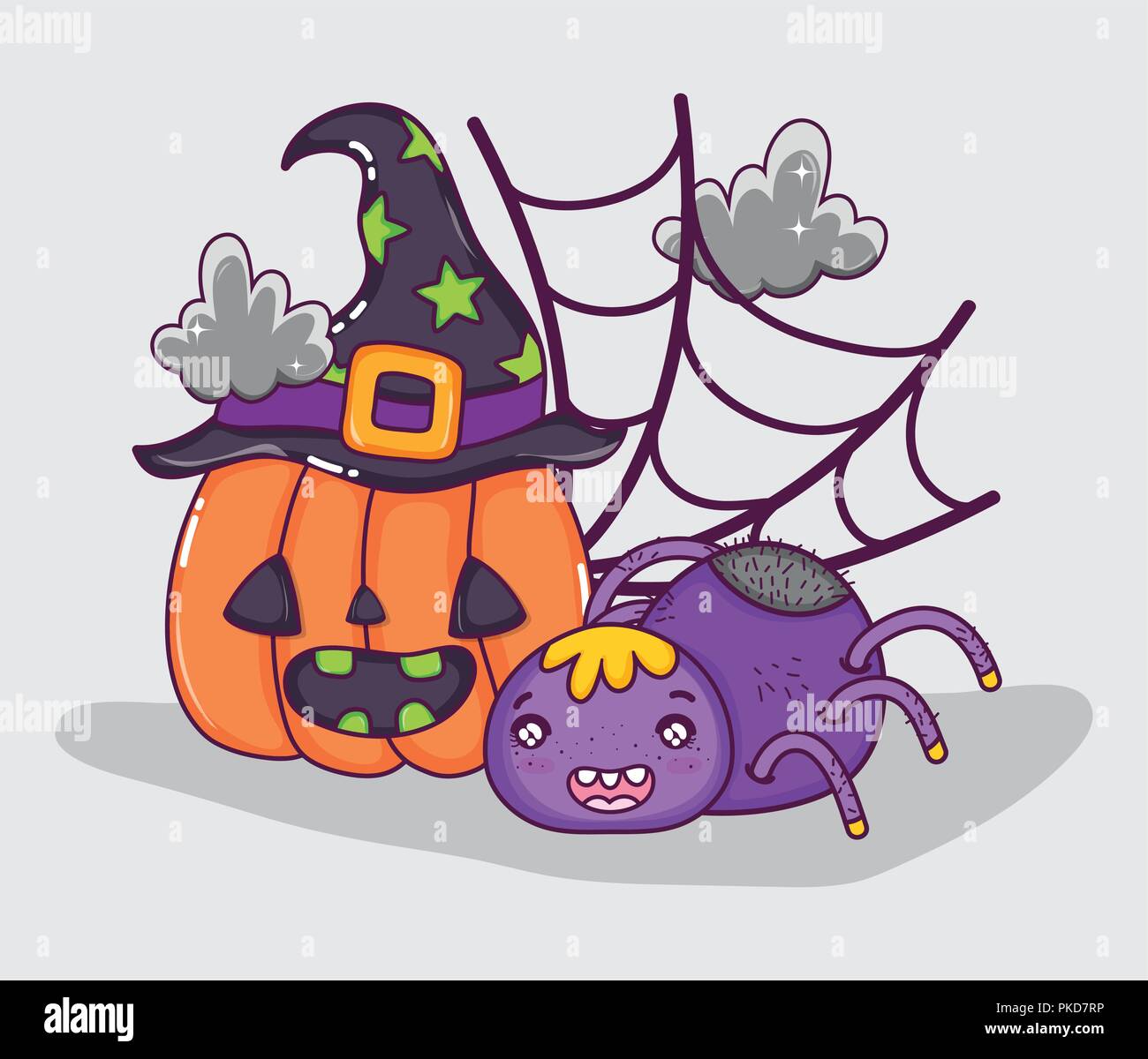 Happy halloween cartoons Stock Vector Image & Art Alamy