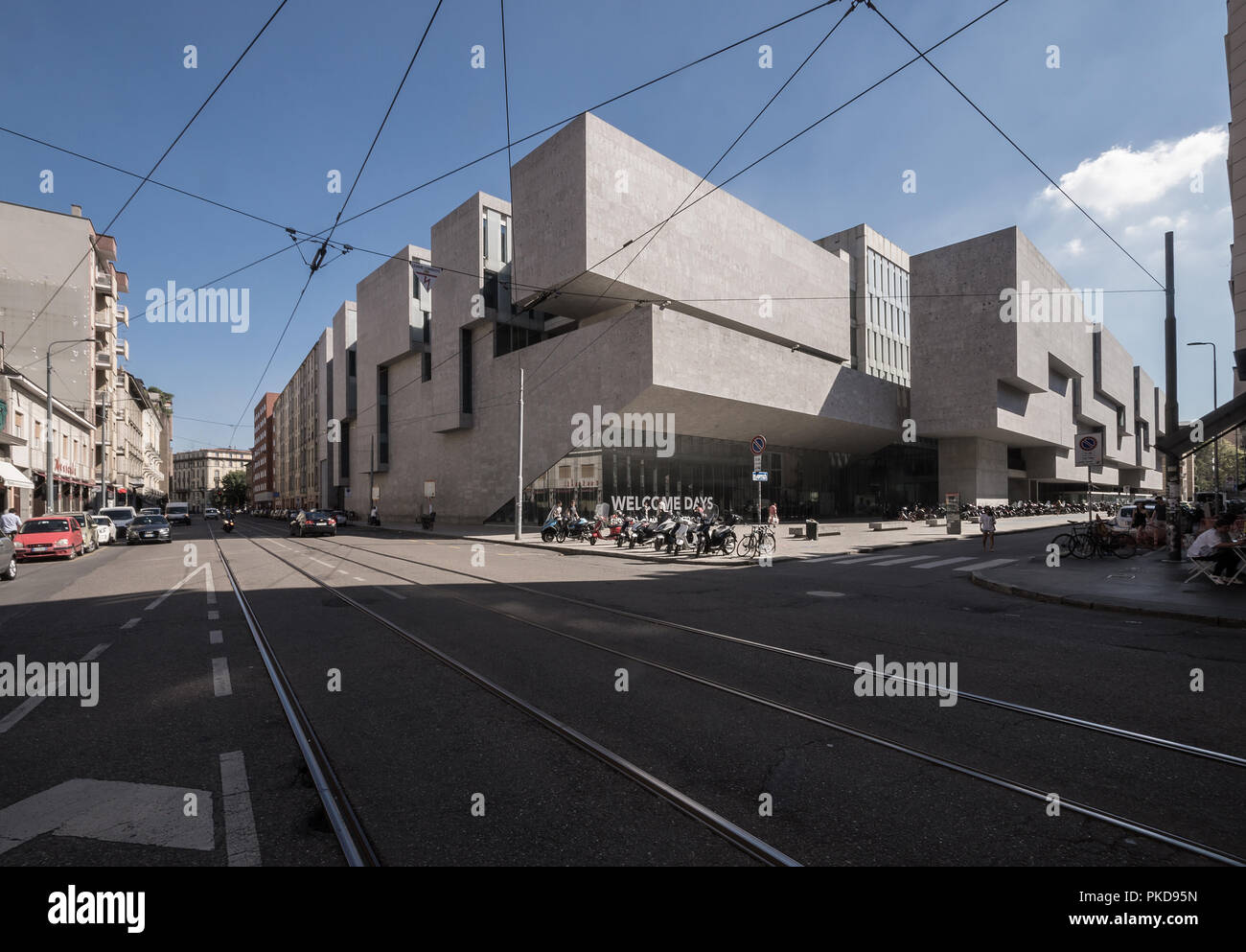 The Universita Luigi Bocconi University School of Economics building designed by Irish architecture office Grafton Architects (Farrell & Mc Namara) Stock Photo