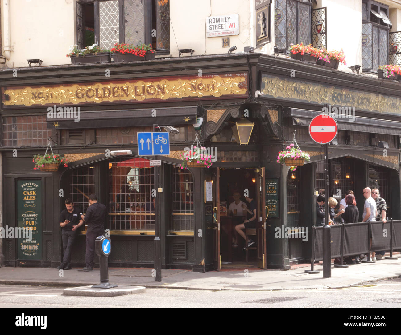 Golden Lion Pub Romilly Street Soho London Stock Photo